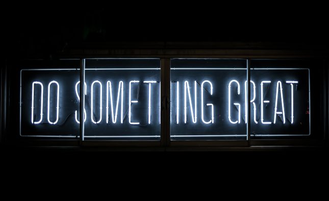 Do Something Great neon sign
